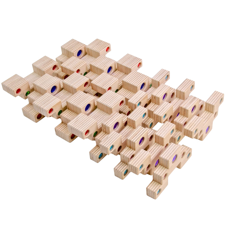 Regenbogenland Stairway to Heaven - Premium Interlocking Wooden Construction Set - Australia