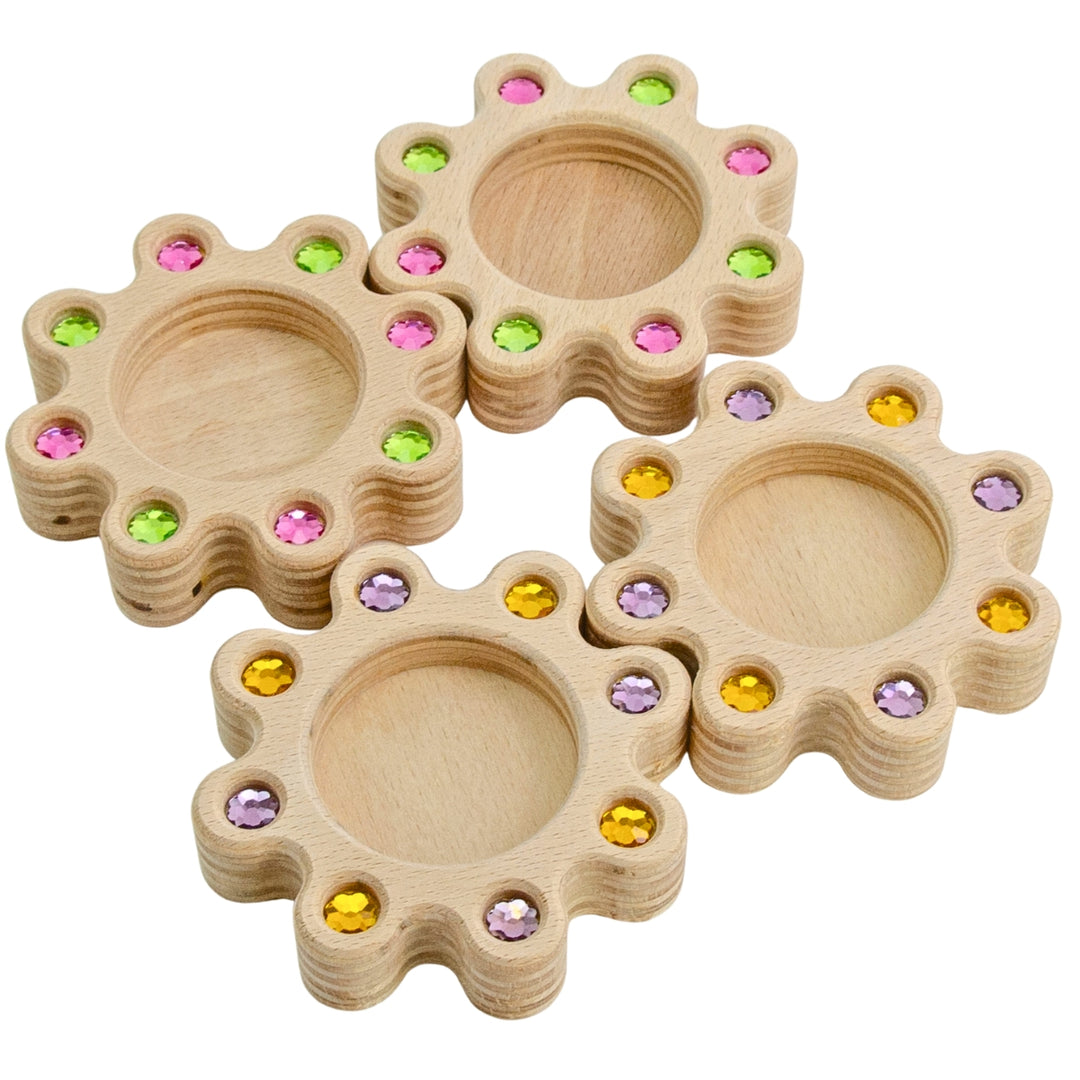 Regenbogenland Flower Garden - Premium Interlocking Wooden Construction Set - Australia