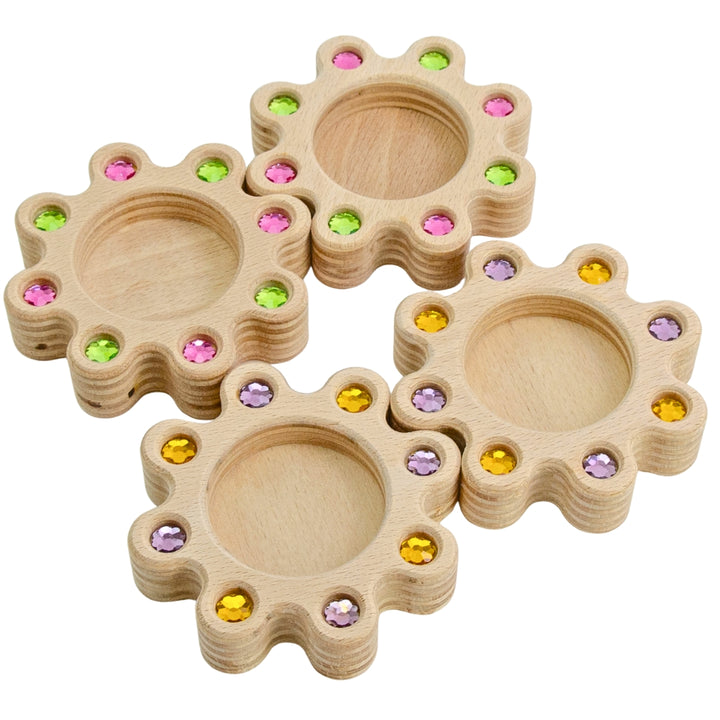 Regenbogenland Flower Garden - Premium Interlocking Wooden Construction Set - Australia