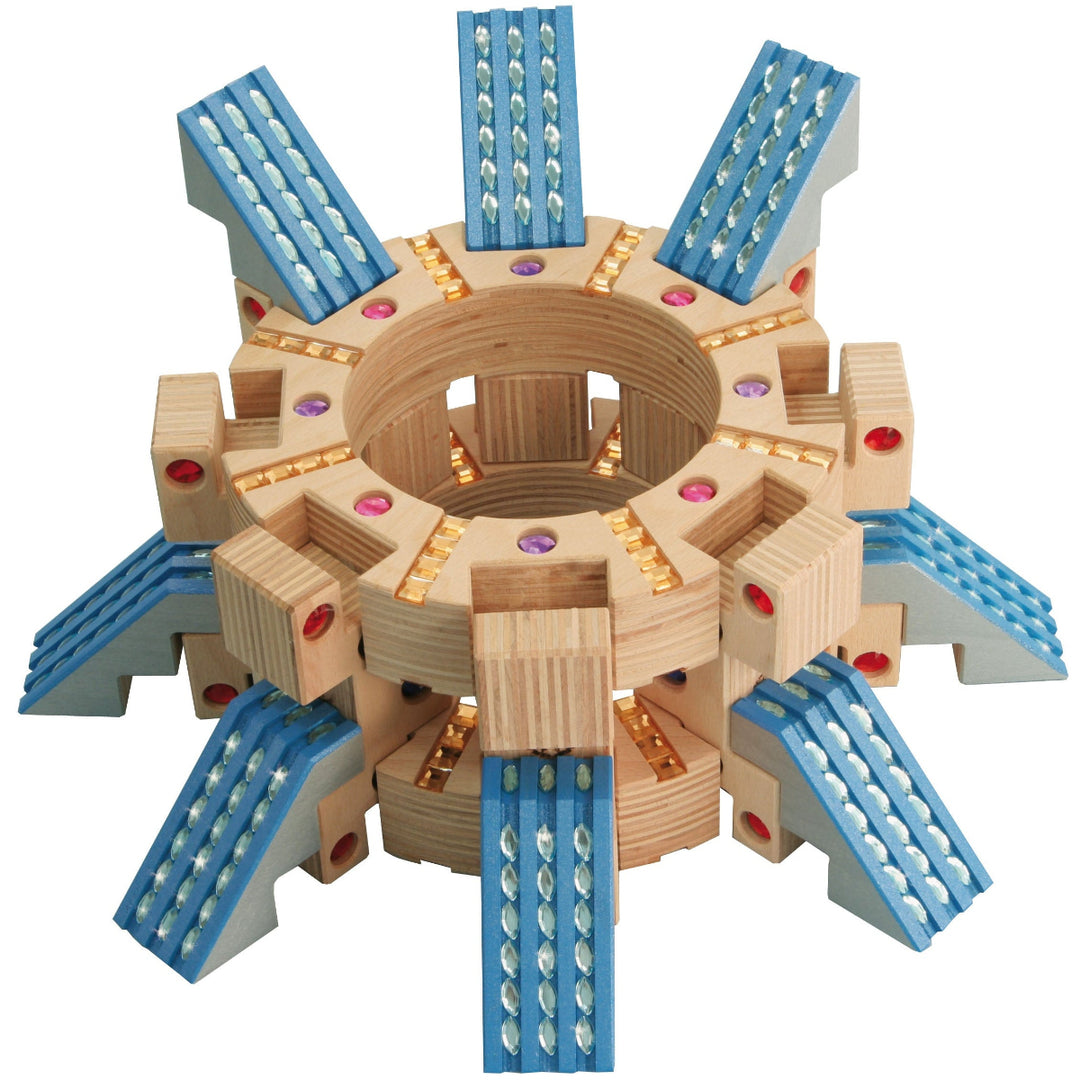Regenbogenland Sun Wreath - Premium Interlocking Wooden Construction Set - Australia