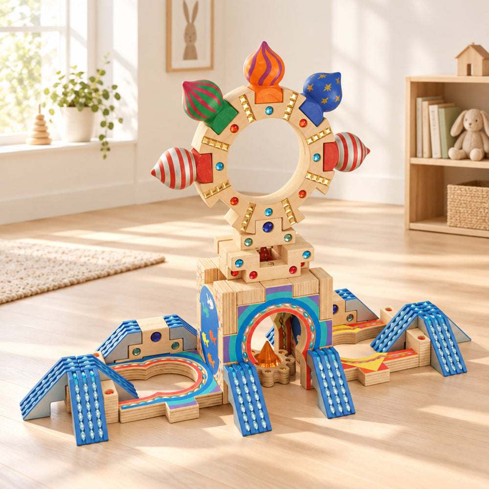 Regenbogenland Onion Domes - Premium Interlocking Wooden Construction Set - Australia