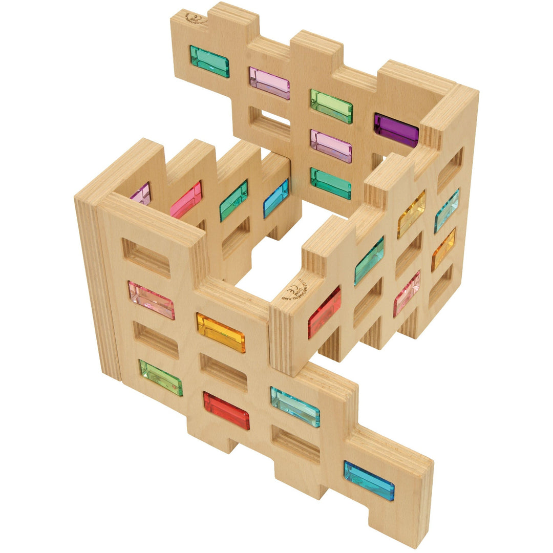 Regenbogenland Skyline - Premium Interlocking Wooden Construction Set - Australia