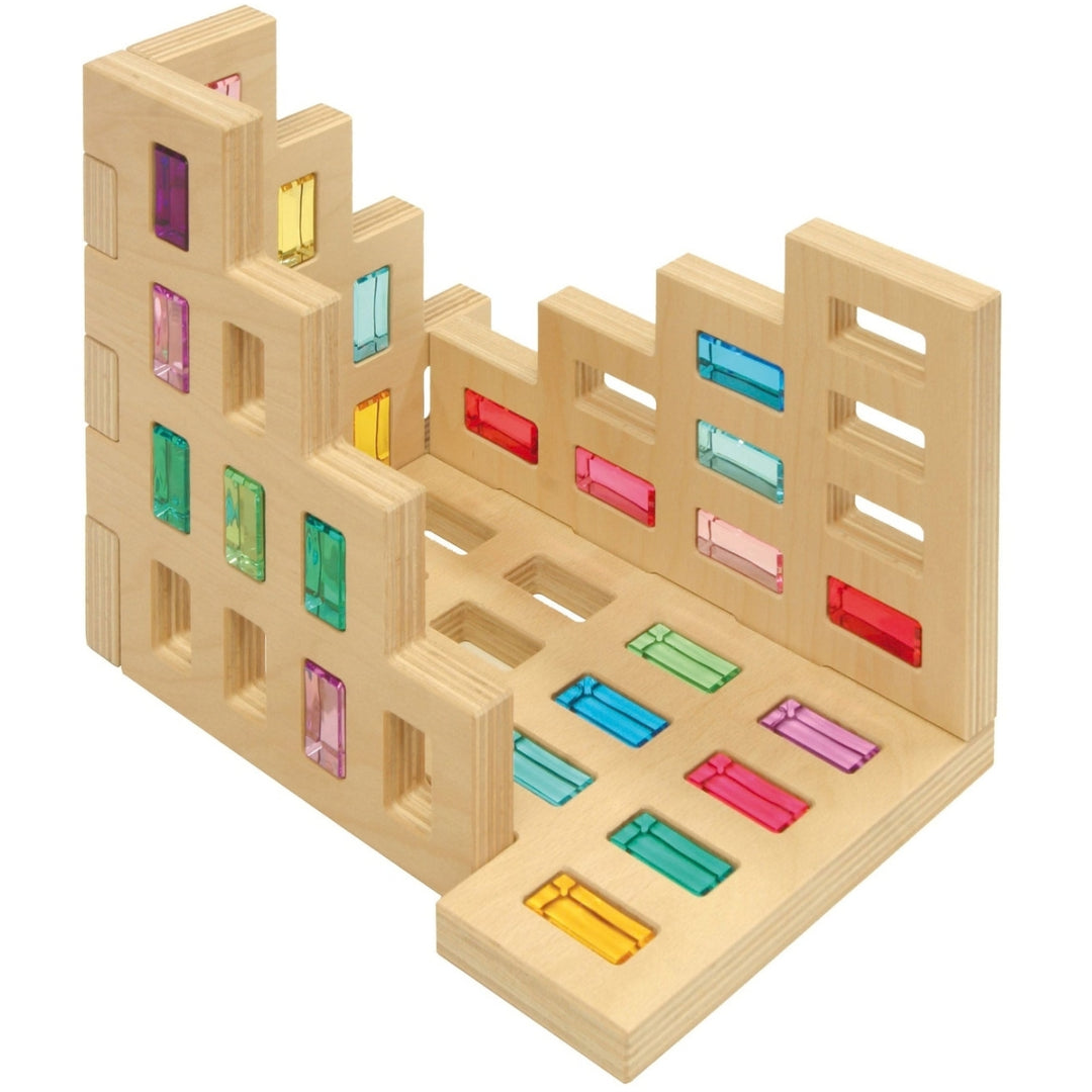 Regenbogenland Skyline - Premium Interlocking Wooden Construction Set - Australia