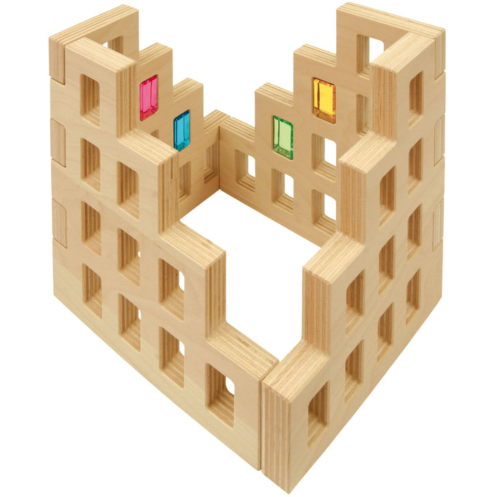 Regenbogenland Skyline - Premium Interlocking Wooden Construction Set - Australia