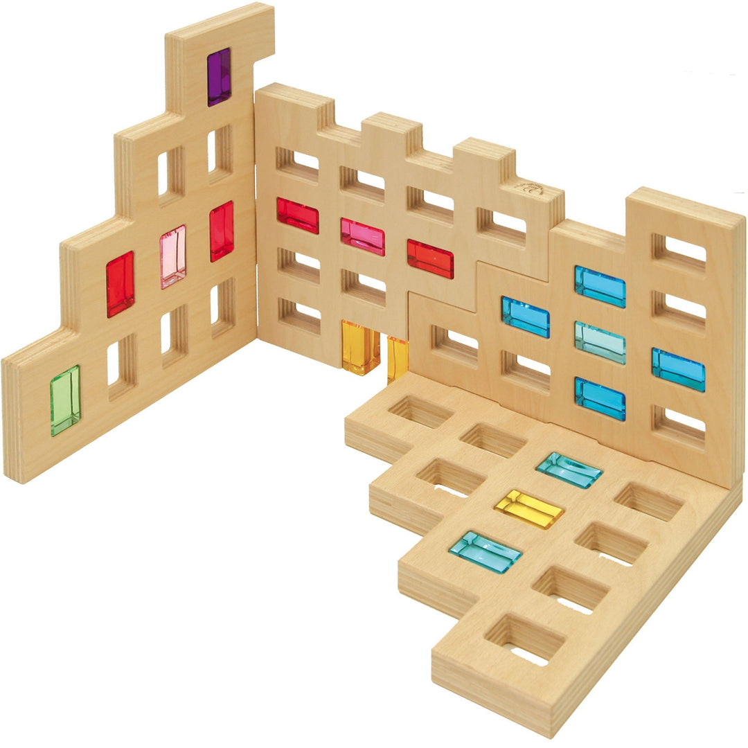 Regenbogenland Skyline - Premium Interlocking Wooden Construction Set - Australia