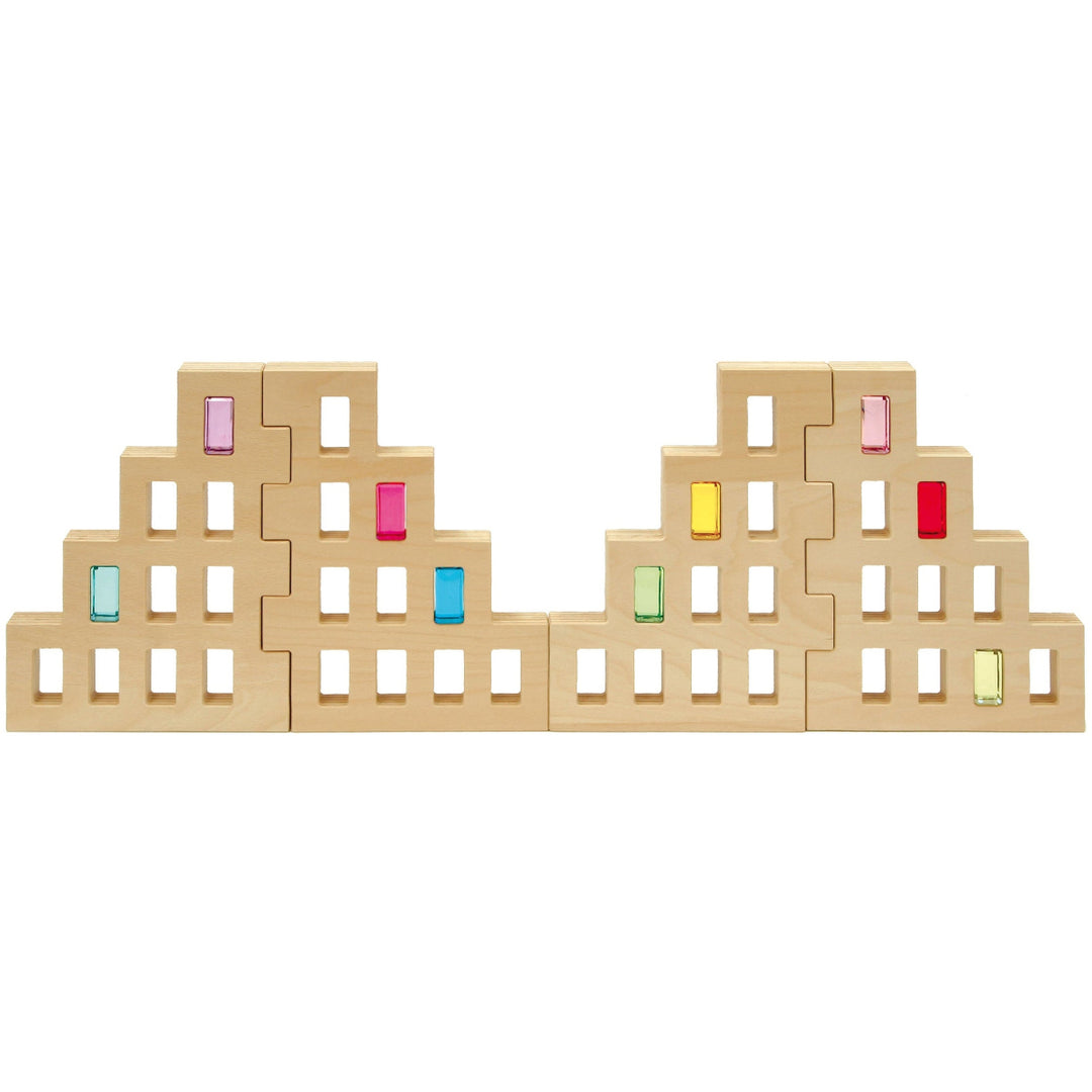 Regenbogenland Skyline - Premium Interlocking Wooden Construction Set - Australia