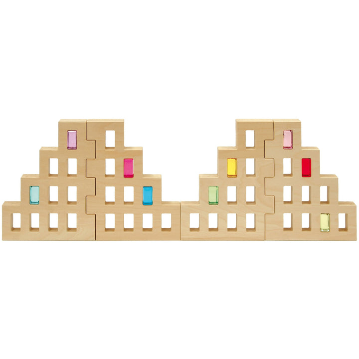 Regenbogenland Skyline - Premium Interlocking Wooden Construction Set - Australia