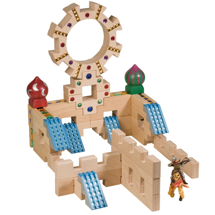 Regenbogenland Emerald Angles - Premium Interlocking Wooden Construction Set - Australia