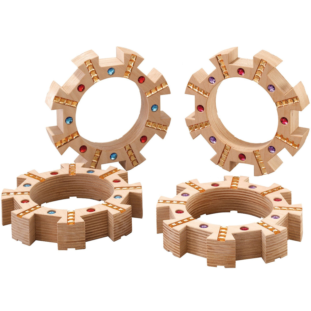 Regenbogenland Sun Wreath - Premium Interlocking Wooden Construction Set - Australia