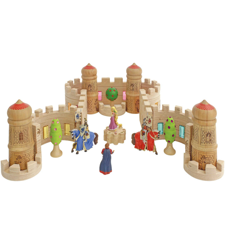 Regenbogenland Rapunzel's Tower - Premium Interlocking Wooden Construction Set - Australia