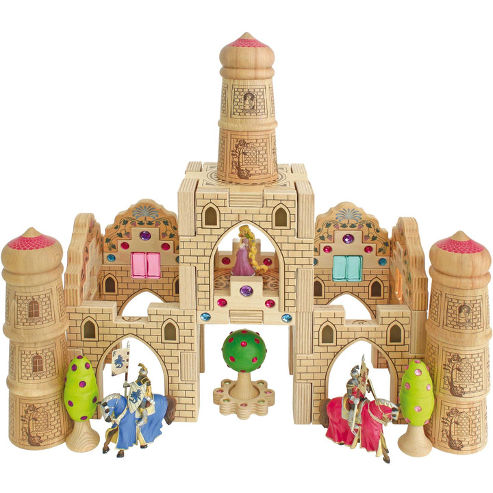 Regenbogenland Rapunzel's Tower - Premium Interlocking Wooden Construction Set - Australia