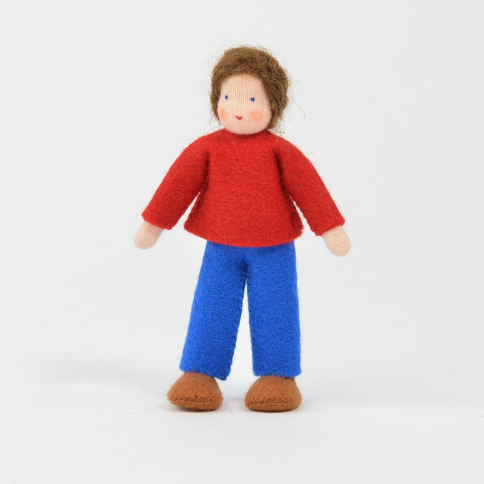Ambrosius Doll Family Son - Red Brown