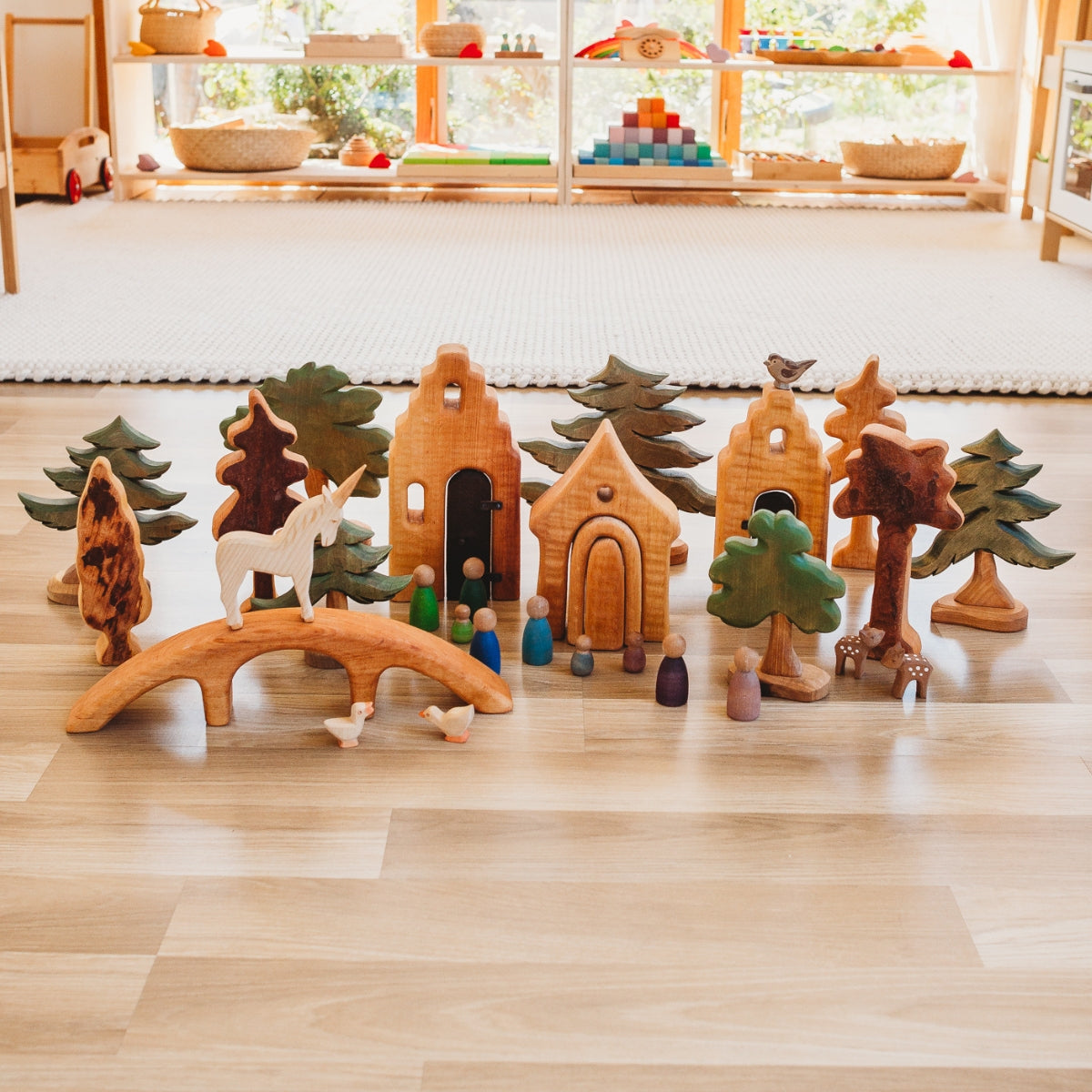 Bikeho Small World Wooden Toys Group Image