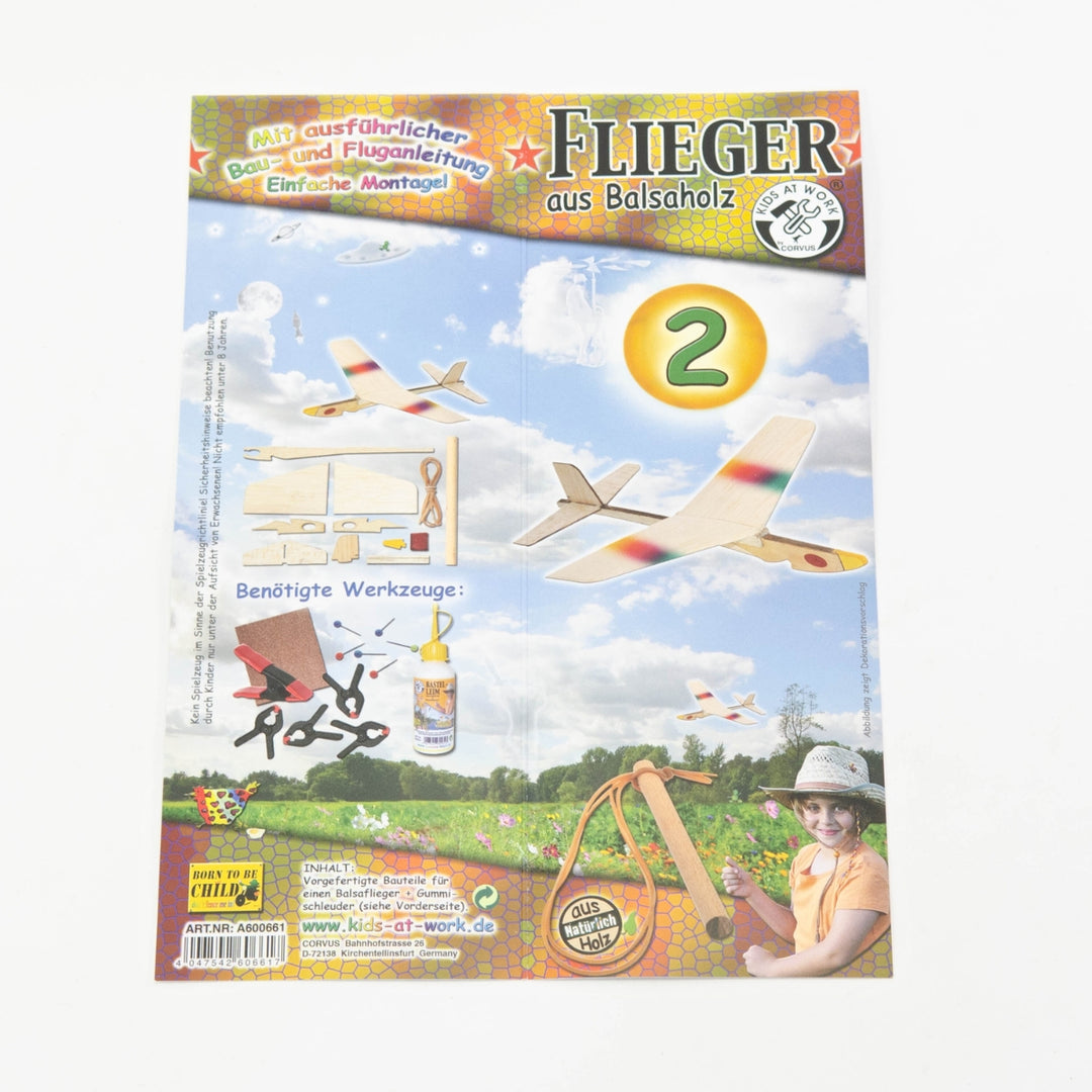 A600661 Kids at work Balsa Wood Plane Kit 2