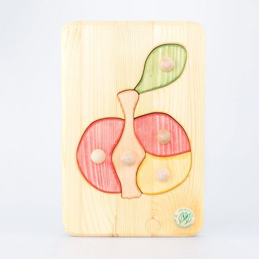 74001204 Drei Blatter Wooden Peg Puzzle - Apple