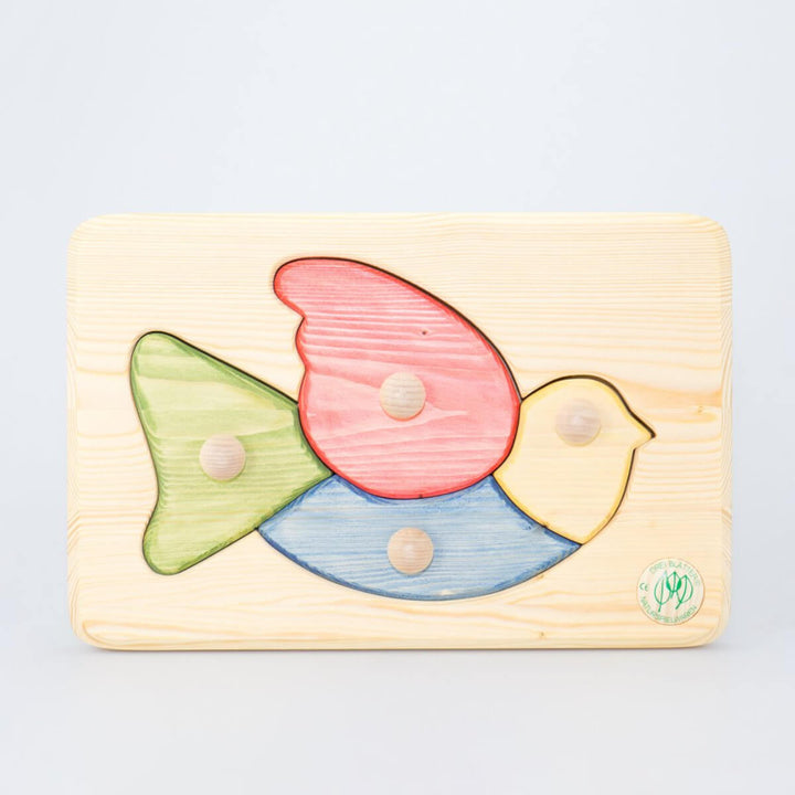 74001209 Drei Blatter Wooden Peg Puzzle - Bird