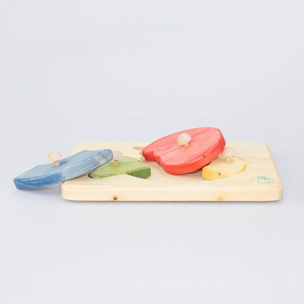 74001209 Drei Blatter Wooden Peg Puzzle - Bird
