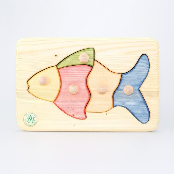 74001210 Drei Blatter Wooden Peg Puzzle - Fish