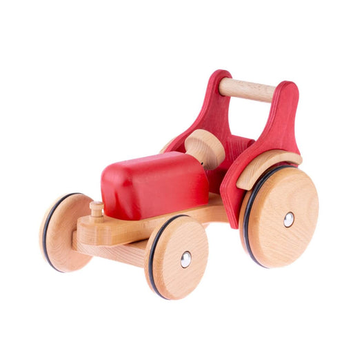 DY-180428 Dynamiko Wooden Tractor Ferdinand Red