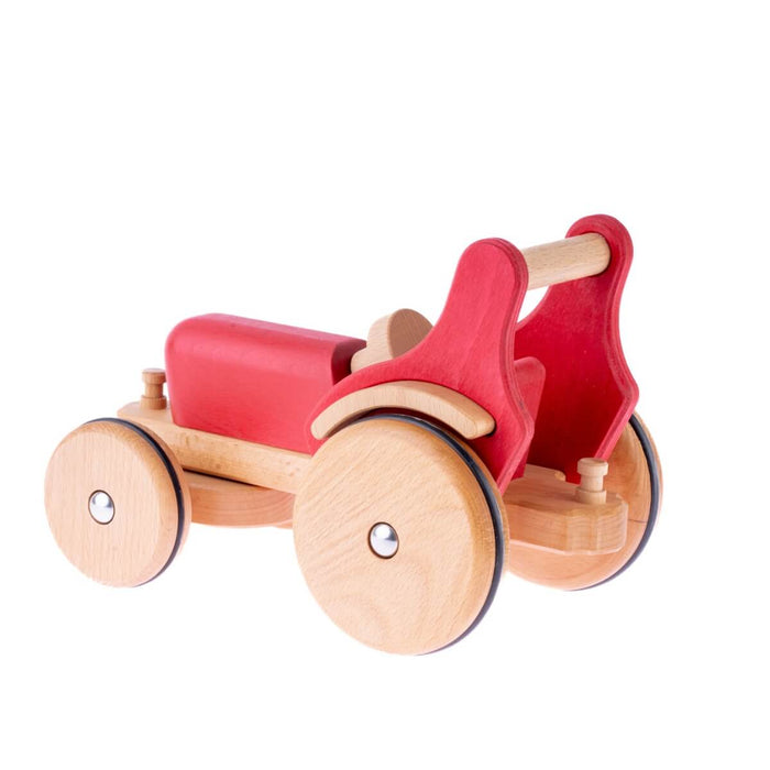 DY-180428 Dynamiko Wooden Tractor Ferdinand Red