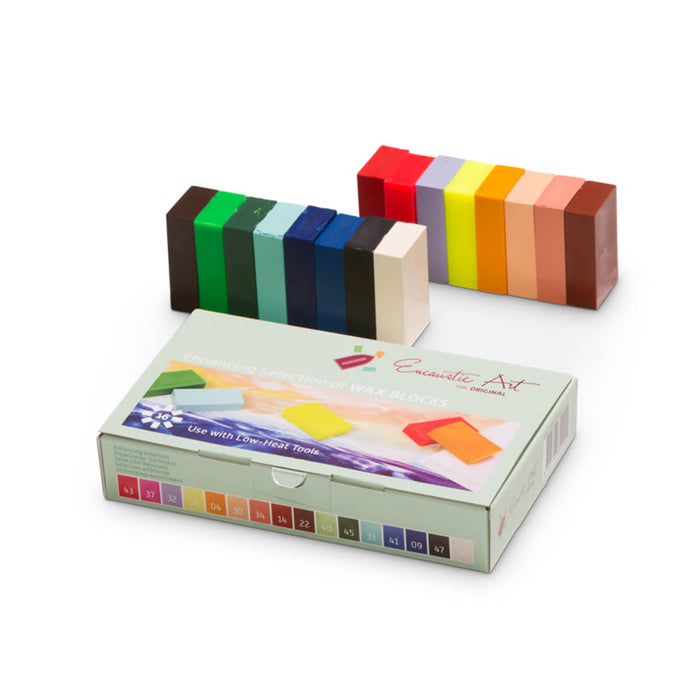 99535120 Encaustic Art Hot Wax Painting Blocks Assortment of 16 Blocks - Enhancing Selection