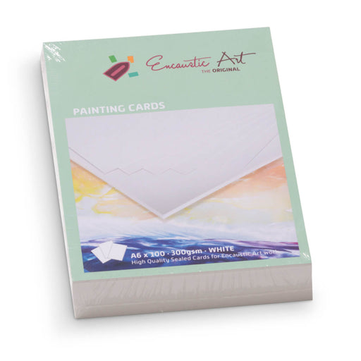 99537100 Encaustic Art Hot Wax Art Painting Card White Size A6x 100 Sheets