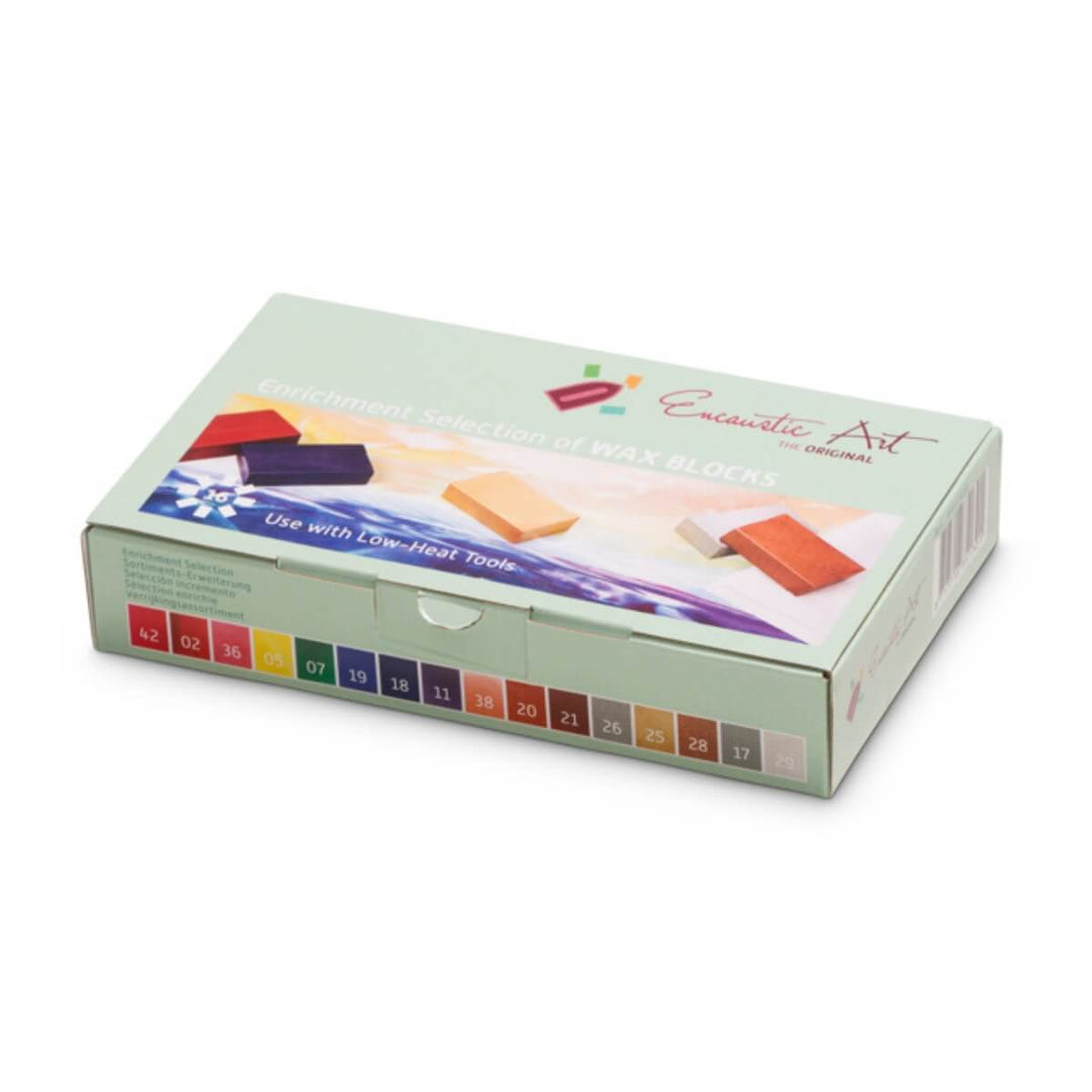 99535130 Encaustic Art Hot Wax Painting Blocks Assortment of 16 Blocks - Enrichment Selection