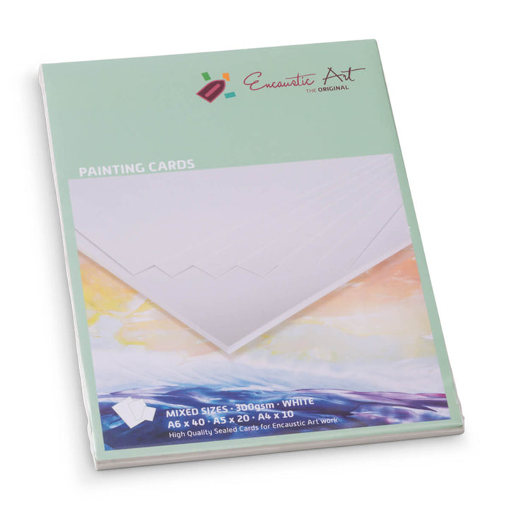 99537700 Encaustic Art Hot Wax Art Painting Card White Assorted A6x 40 A5x20 A4x10