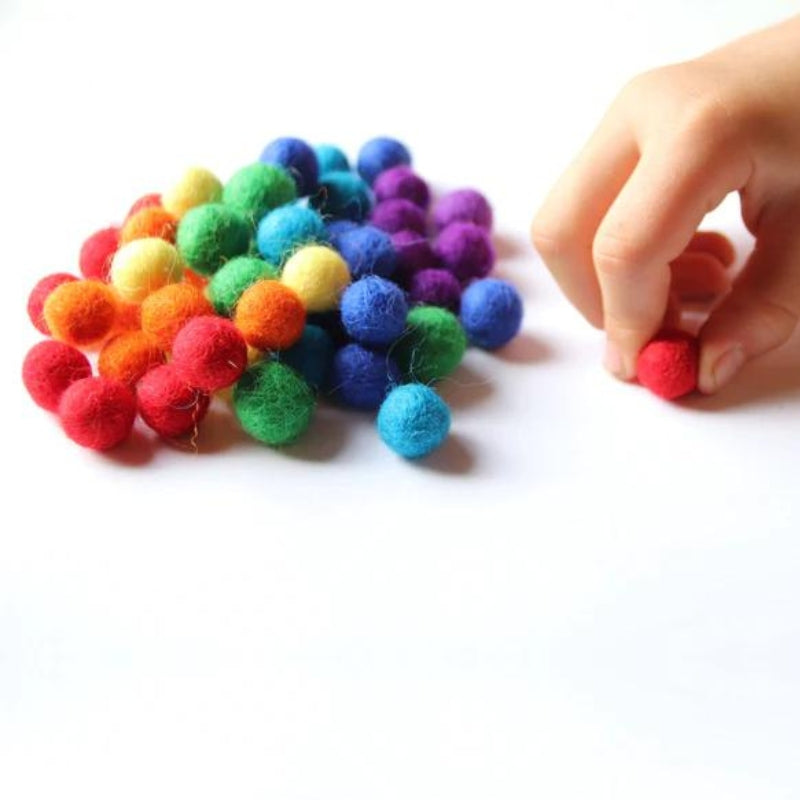 TFJ-2032 From Jennifer Small Felted Wool Balls - 56 Pieces