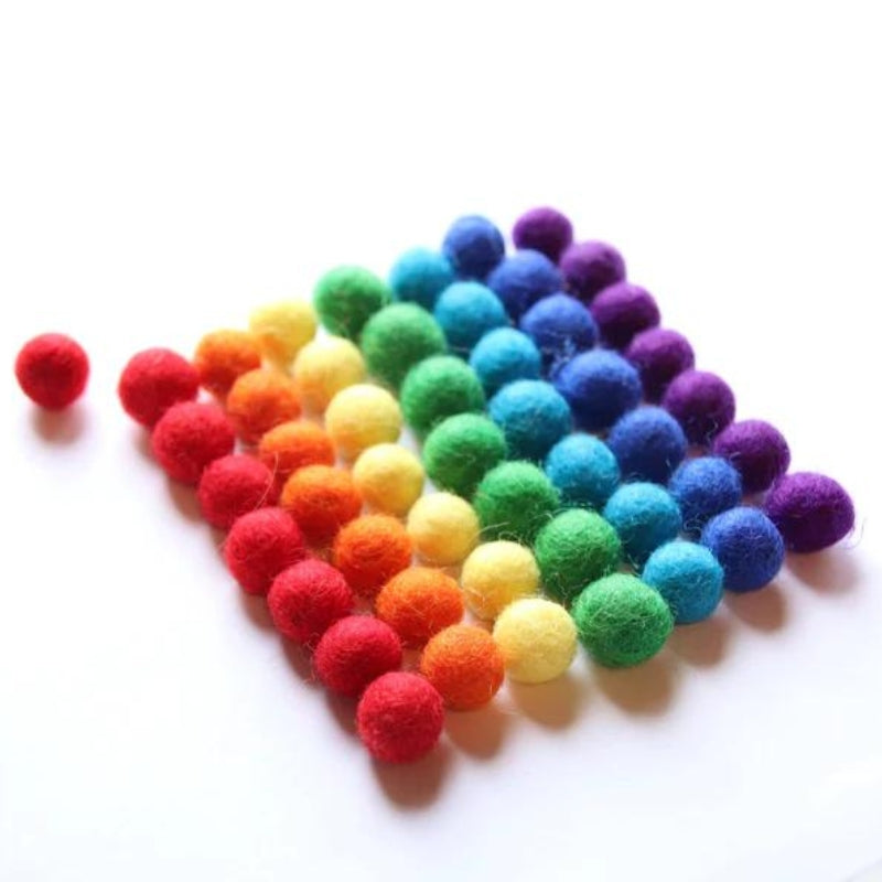 TFJ-2032 From Jennifer Small Felted Wool Balls - 56 Pieces