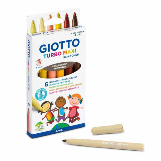 210527000 GIOTTO Turbo Maxi Skin Tones 6 Colour Pens F527000