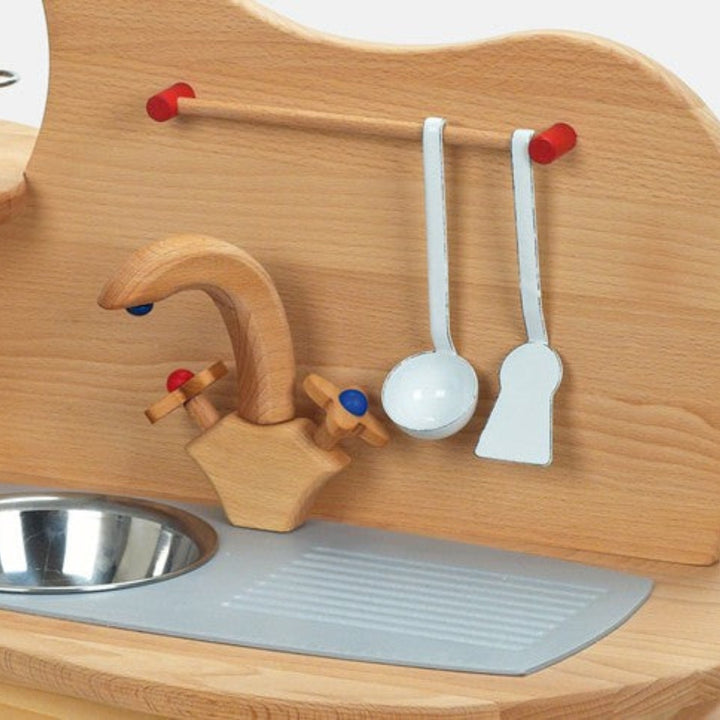 70428830 Gluckskafer Children's Wooden Kitchen Double-sided w Stove and Sink