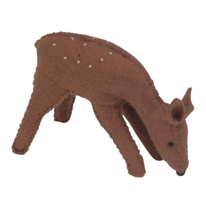 70424086 Gluckskafer Deer Handmade with Wool Felt 10 cm