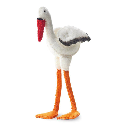 70424077 Gluckskafer Handmade Wool Felt Stork