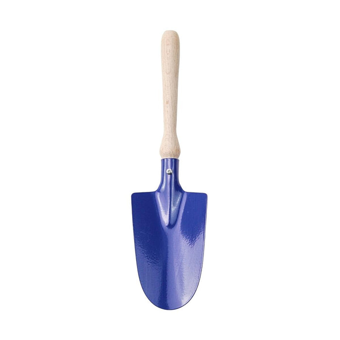 NI-535216 Gluckskafer Metal Hand Trowel - Round Medium Blue 26cm