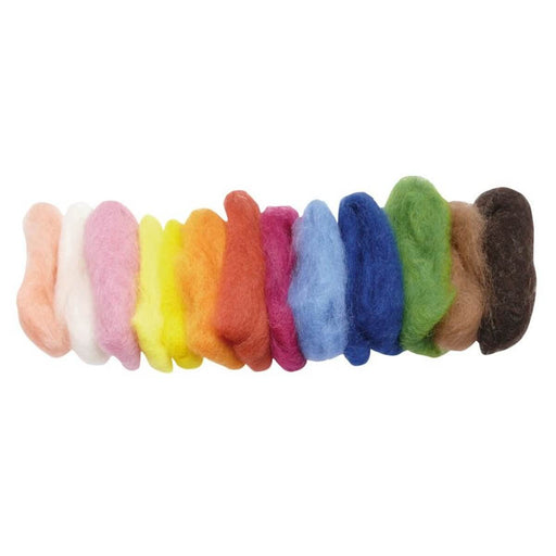 70446200 Gluckskafer Plant Dyed Wool Fleece (Marchenwolle) 100g pk of 15 Assorted Colours