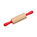 70430510 Gluckskafer Wooden Rolling Pin with Steel Axle 20cm - Red Handles