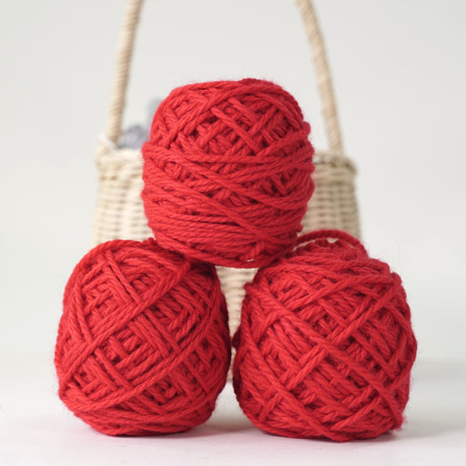 3532307-B Golden Fleece 16-ply 50g Wool Ball- 100% Australian Eco-Wool Carmine Red