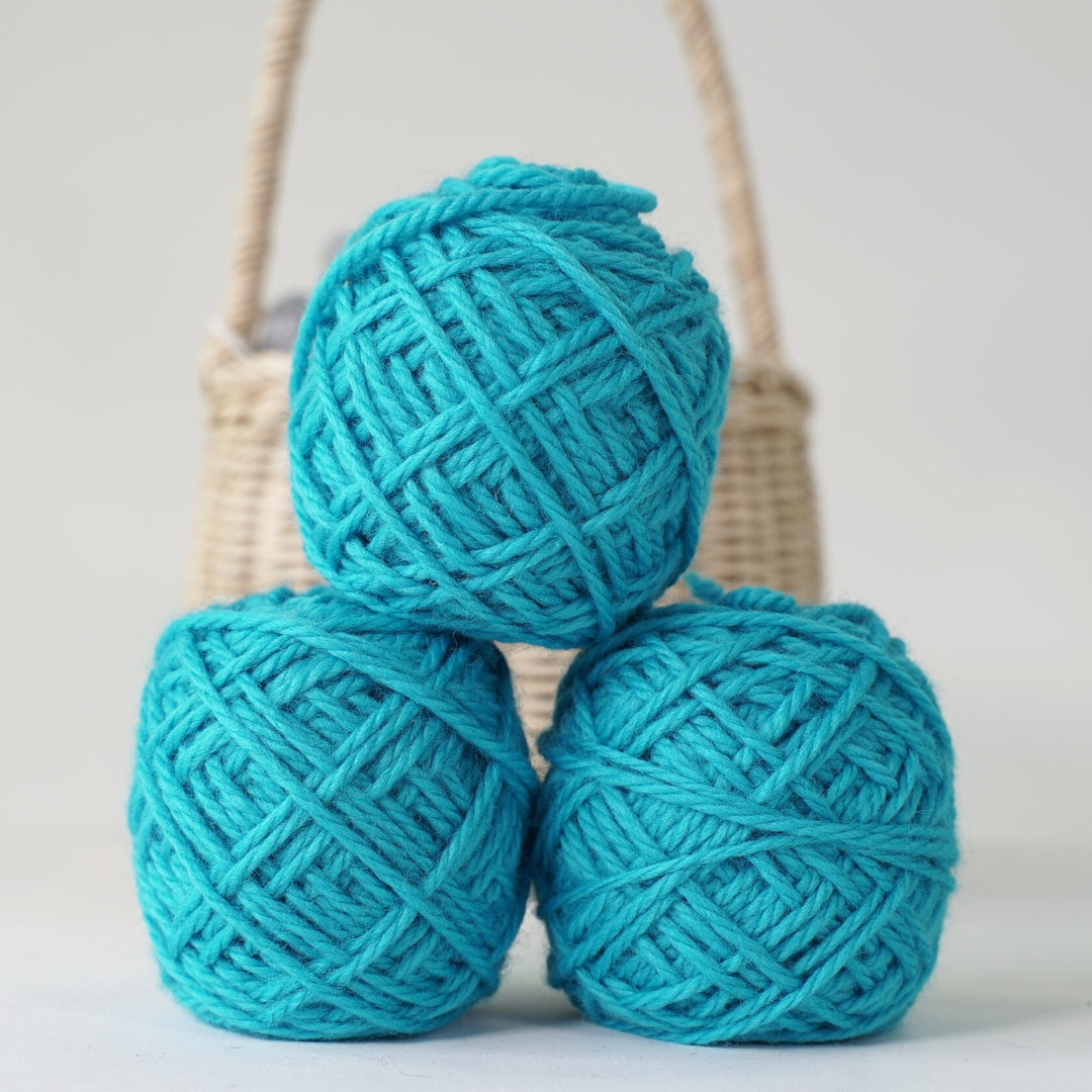 3532316-B Golden Fleece 16-ply 50g Wool Ball- 100% Australian Eco-Wool Peacock Blue