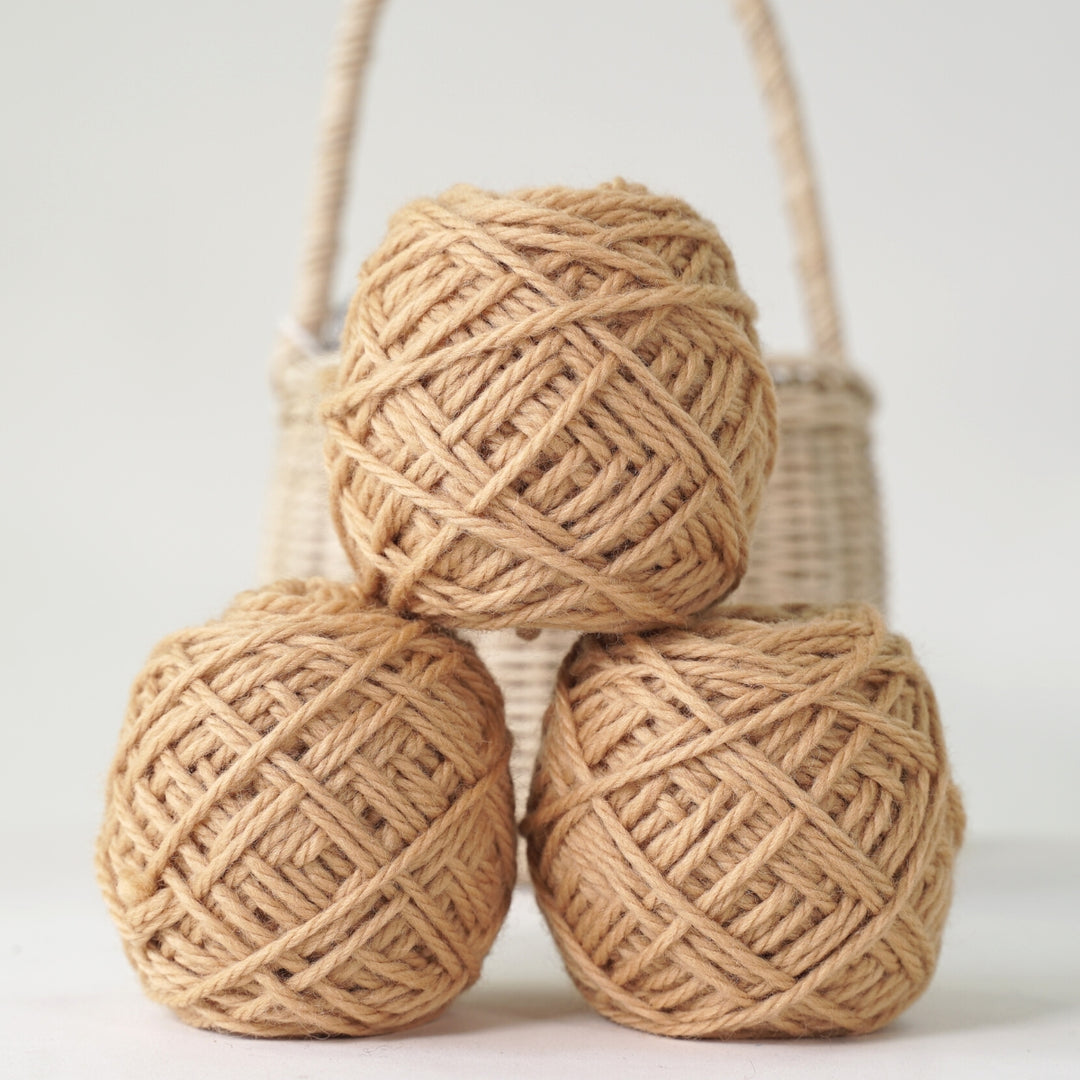 3532324-B Golden Fleece 16-ply 50g Wool Ball- 100% Australian Eco-Wool Camel
