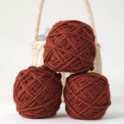 3532325-B Golden Fleece 16-ply 50g Wool Ball- 100% Australian Eco-Wool Red Brown