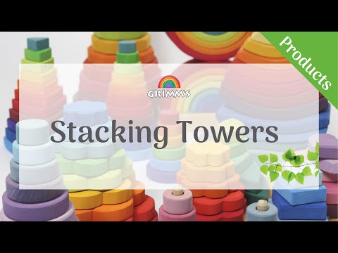 Grimm's Stacking Tower Conical Large - Pastel