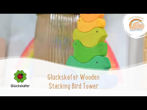 Wooden Stacking Bird Tower