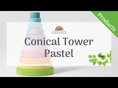 Grimm's Stacking Tower Conical Large - Pastel