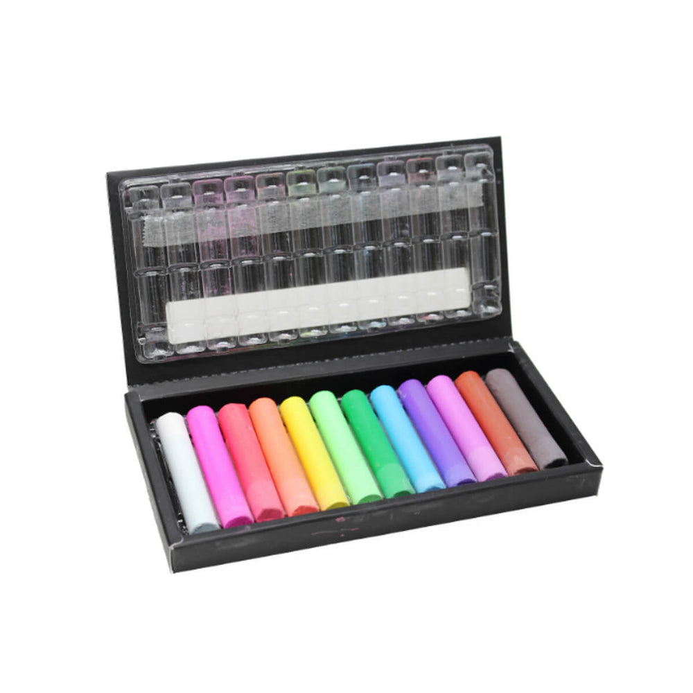 KT-SAC-12 Kitpas Dustless Art Chalk 12 Colours