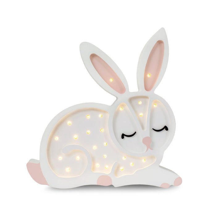 LL008-001 Little Lights Bunny Lamp - Snow White