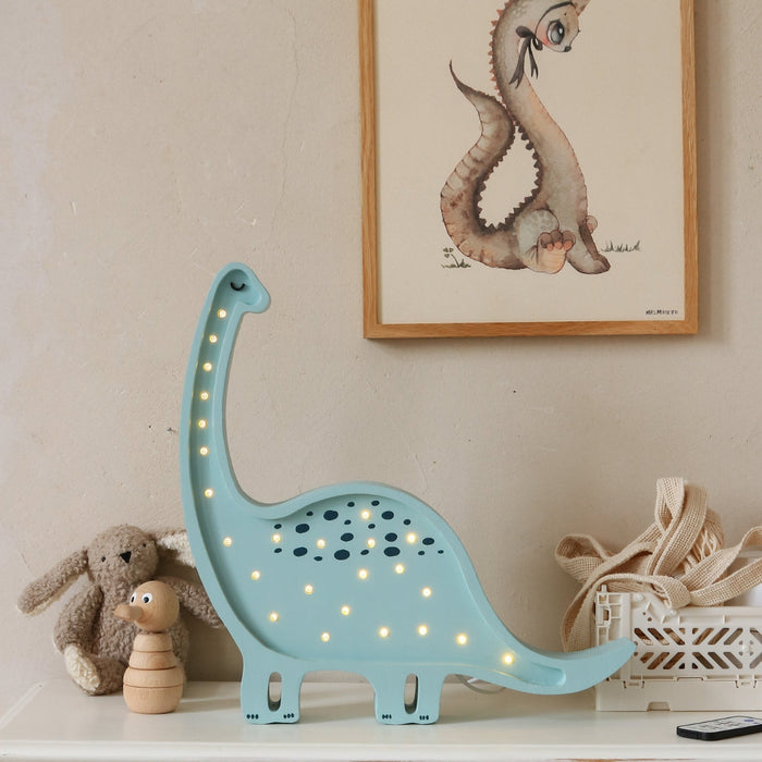 LL014-440 Little Lights Dino Diplodocus Lamp - Prehistoric Blue