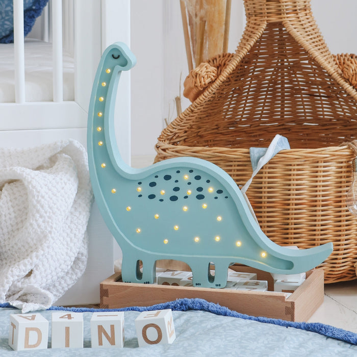 LL014-440 Little Lights Dino Diplodocus Lamp - Prehistoric Blue