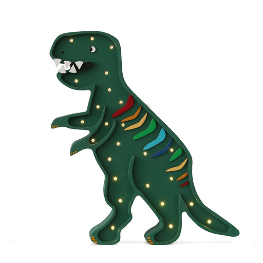 LL057-375 Little Lights Dino T-Rex Lamp - Rainbow Green