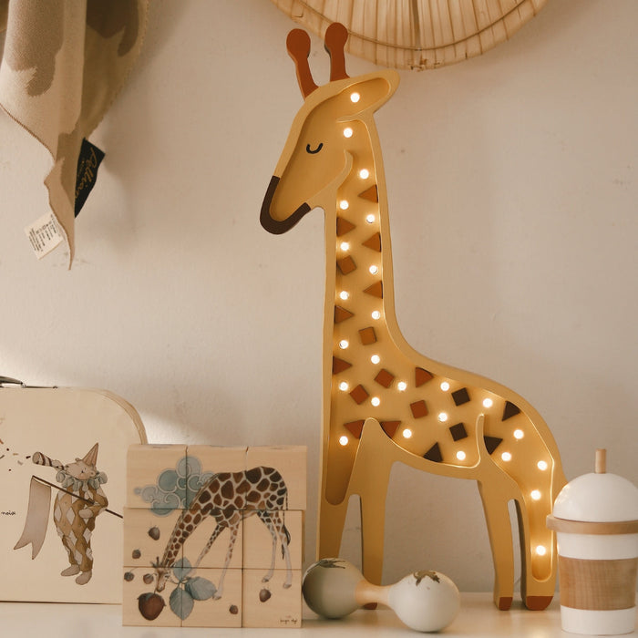 LL053-308 Little Lights Giraffe Lamp - African Yellow